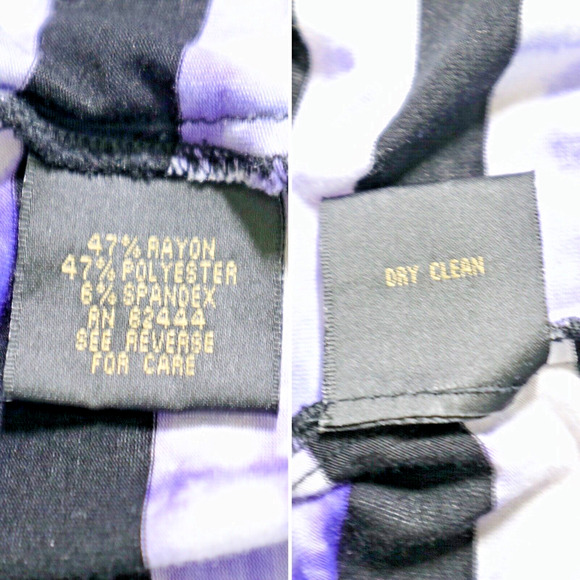 Nicole Miller Artelier Size S Ruched Dress Purple Splash Dye Stripe - Picture 9 of 9